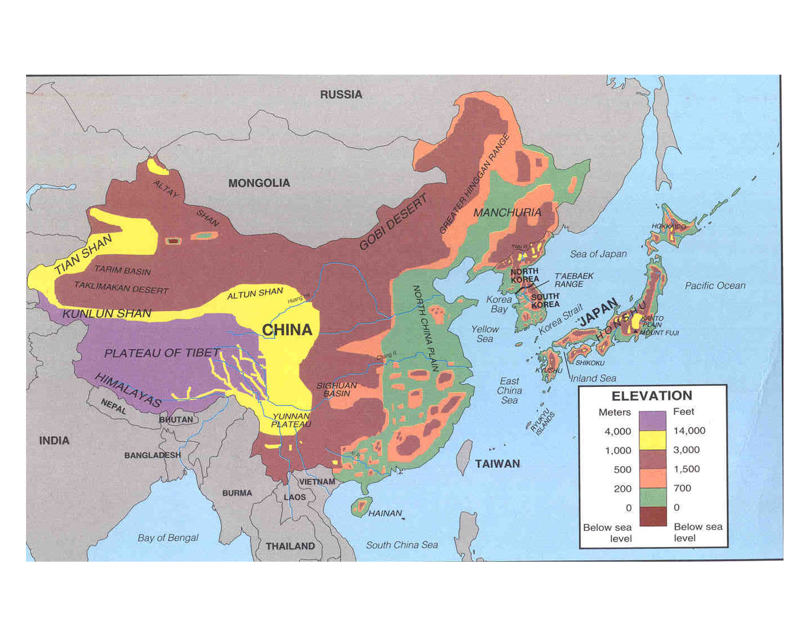 Topography Of China